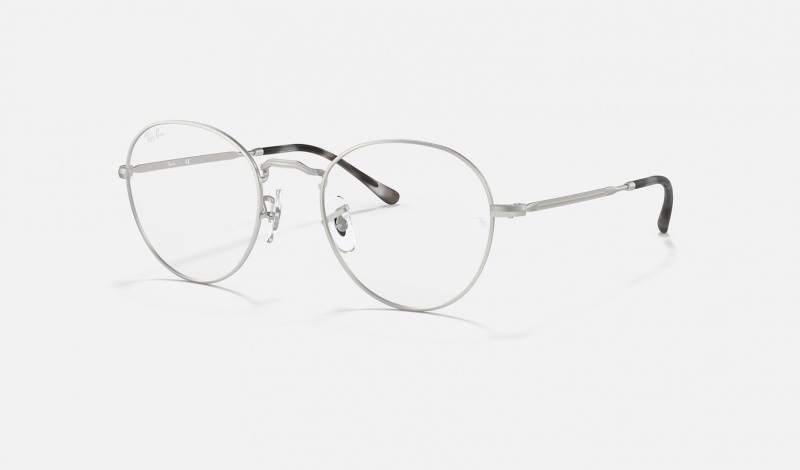 Ray Ban Round Metal Optics Ii Men\'s Eyeglasses Silver | 79085-MYAI