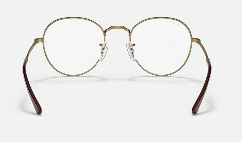 Ray Ban Round Metal Optics Ii Men's Eyeglasses Gold | 58326-QVHC