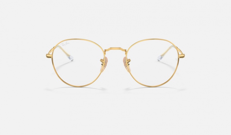 Ray Ban Round Metal Optics Ii Men's Eyeglasses Gold | 81954-PVDU