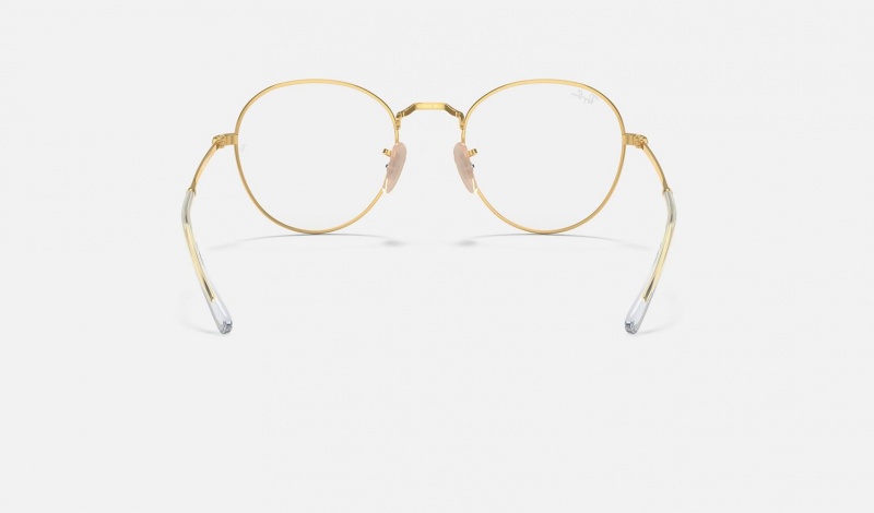 Ray Ban Round Metal Optics Ii Men's Eyeglasses Gold | 81954-PVDU