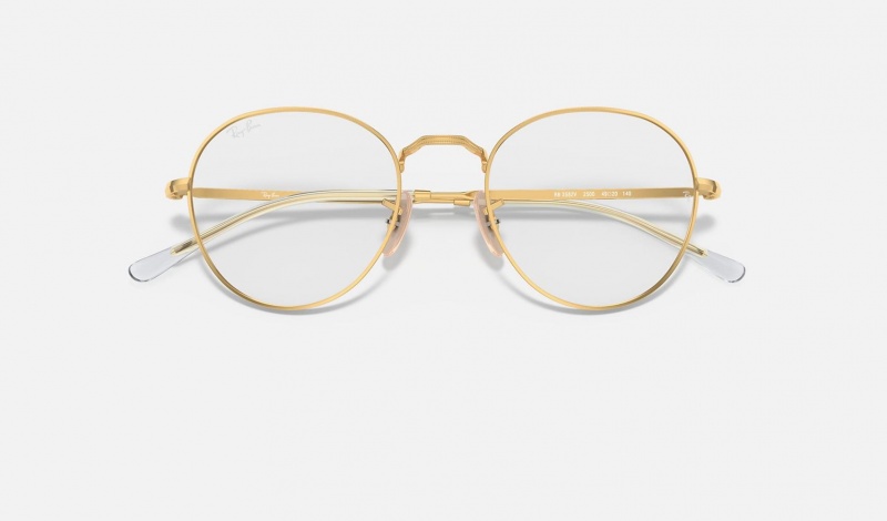 Ray Ban Round Metal Optics Ii Men's Eyeglasses Gold | 81954-PVDU