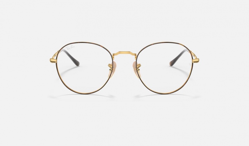 Ray Ban Round Metal Optics Ii Men's Eyeglasses Gold | 35982-NZAX