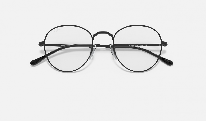 Ray Ban Round Metal Optics Ii Men's Eyeglasses Black | 14250-NVAI