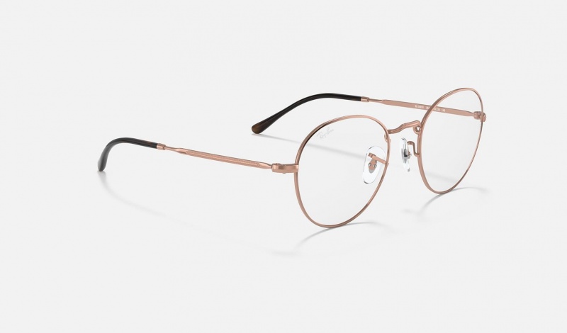 Ray Ban Round Metal Optics Ii Men's Eyeglasses Copper | 76309-UMID