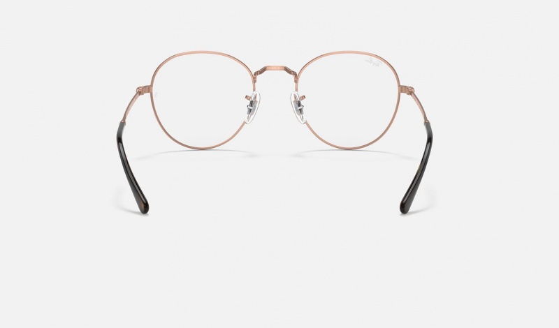 Ray Ban Round Metal Optics Ii Men's Eyeglasses Copper | 76309-UMID