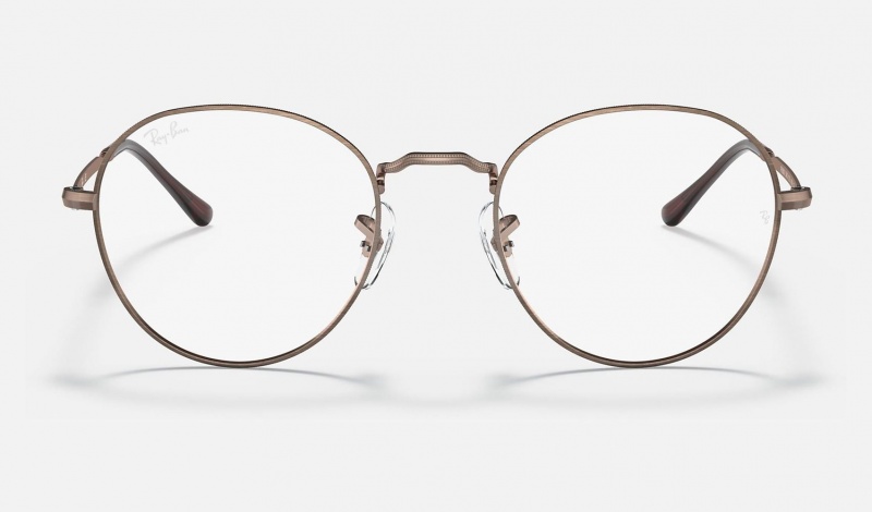 Ray Ban Round Metal Optics Ii Men's Eyeglasses Brown | 27031-FKPC