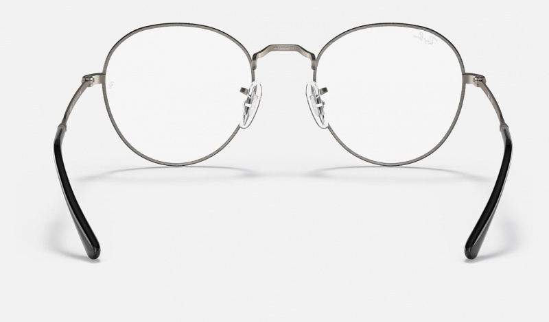 Ray Ban Round Metal Optics Ii Men's Eyeglasses Grey | 65920-NWVZ