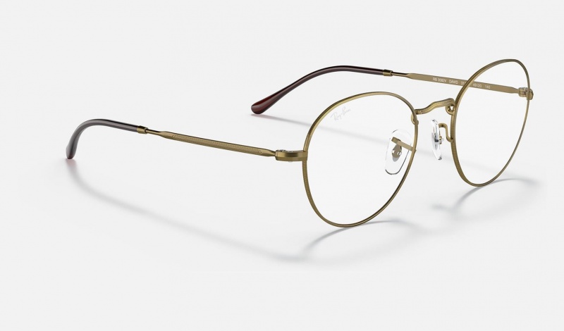 Ray Ban Round Metal Optics Ii Women's Eyeglasses Gold | 93021-CKAP