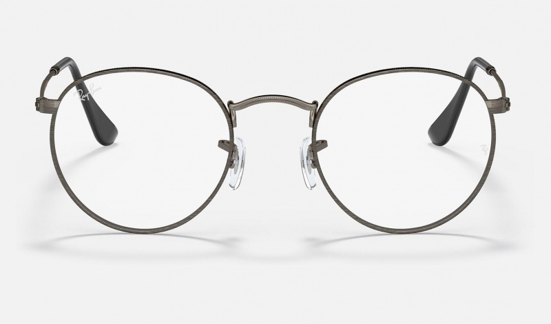 Ray Ban Round Metal Optics Women's Eyeglasses Grey | 04563-DQFC