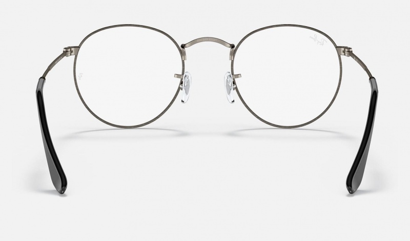 Ray Ban Round Metal Optics Women's Eyeglasses Grey | 04563-DQFC