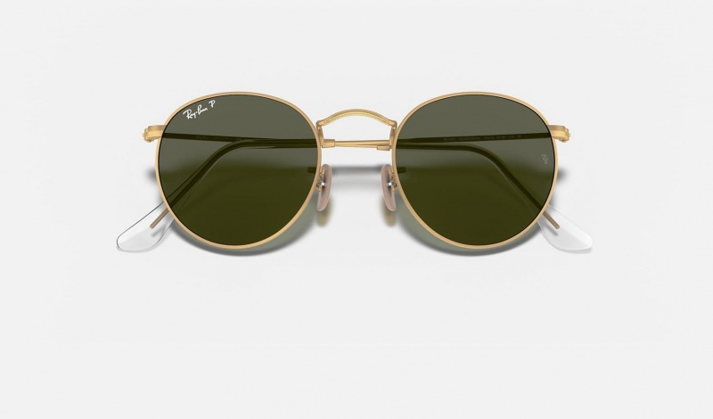 Ray Ban Round Metal Women's Sunglasses Green | 94253-ILDZ