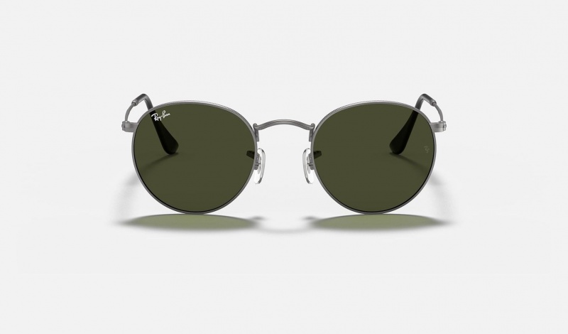 Ray Ban Round Metal Women's Sunglasses Green | 90721-TRIL