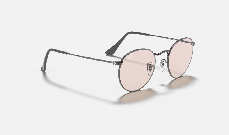 Ray Ban Round Solid Evolve Men's Sunglasses Pink | 26197-EPNS