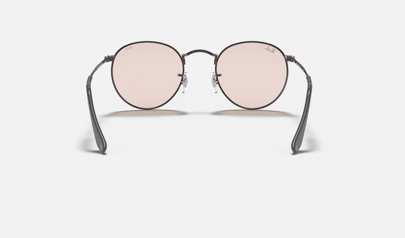 Ray Ban Round Solid Evolve Men's Sunglasses Pink | 26197-EPNS