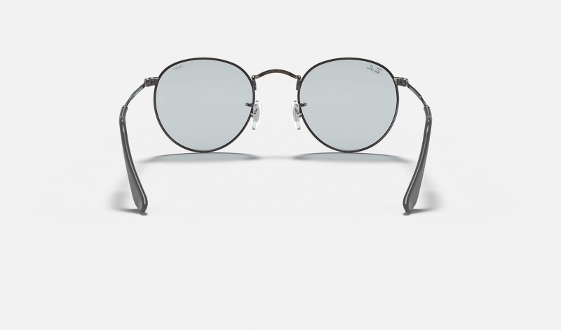 Ray Ban Round Solid Evolve Men's Sunglasses Grey | 57809-EWOK