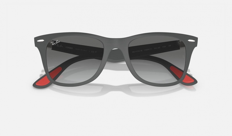 Ray Ban Scuderia Ferrari Monaco Ltd | Customized By Charles Leclerc Men's Sunglasses Grey | 35869-NWJS