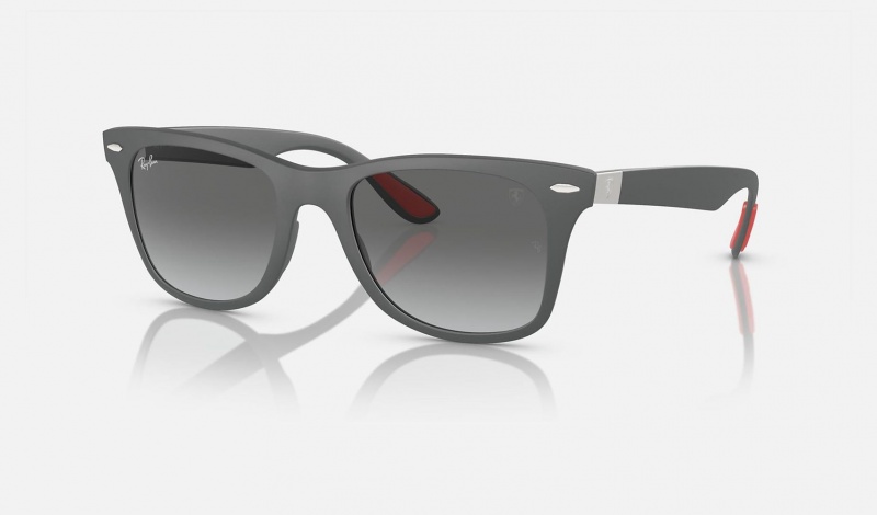 Ray Ban Scuderia Ferrari Monaco Ltd | Customized By Charles Leclerc Men\'s Sunglasses Grey | 35869-NWJS