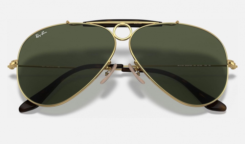 Ray Ban Shooter Havana Collection Men's Sunglasses Green | 06182-JBGC