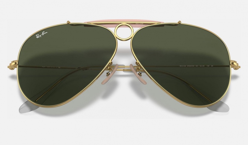 Ray Ban Shooter Men's Sunglasses Green | 61753-TQRU