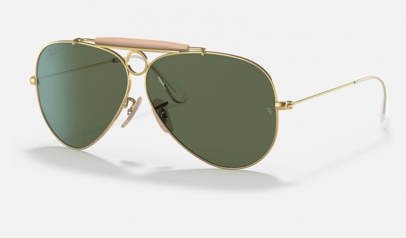 Ray Ban Shooter | Aviation Collection Men\'s Sunglasses Green | 21495-OCPA