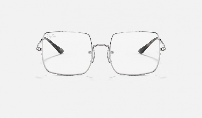 Ray Ban Square 1971 Optics Women's Eyeglasses Silver | 36917-OWVK