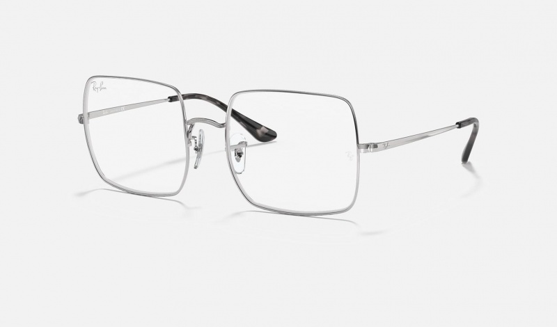 Ray Ban Square 1971 Optics Women\'s Eyeglasses Silver | 36917-OWVK