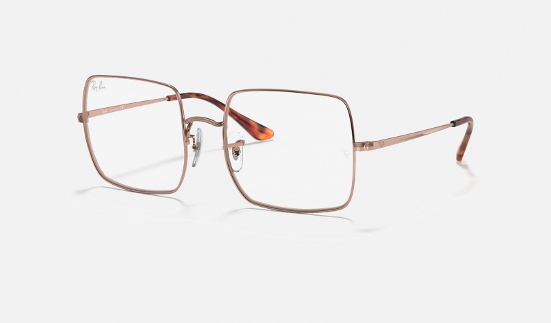 Ray Ban Square 1971 Optics Women\'s Eyeglasses Copper | 61893-ZTDJ