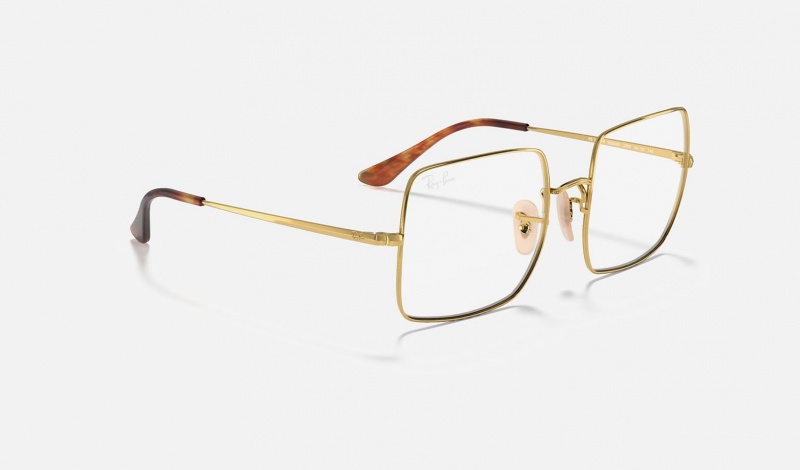 Ray Ban Square 1971 Optics Women's Eyeglasses Gold | 27851-OXDF