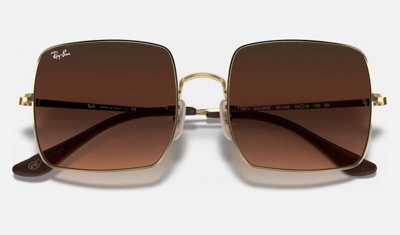 Ray Ban Square 1971 @collection Women's Sunglasses Brown | 20841-FKHM