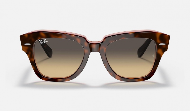 Ray Ban State Street Men's Sunglasses Brown | 28637-ZPKS