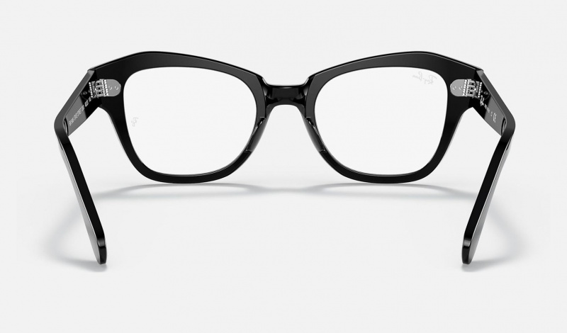 Ray Ban State Street Optics Men's Eyeglasses Black | 07542-CFMD