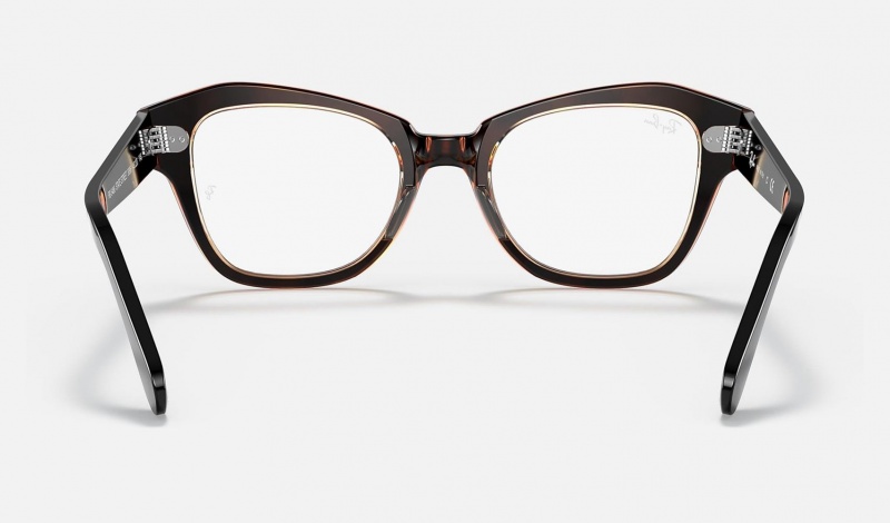 Ray Ban State Street Optics Men's Eyeglasses Black | 19360-PHRT