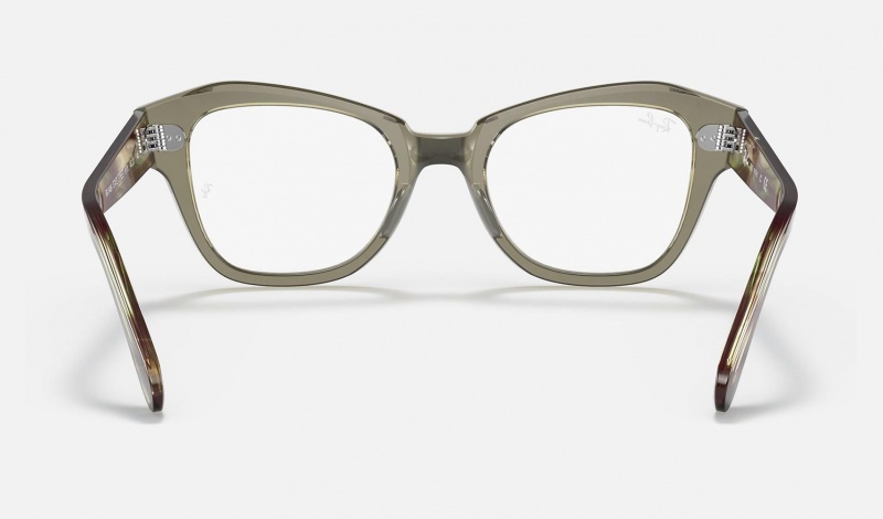 Ray Ban State Street Optics Men's Eyeglasses Green | 39210-XAMD