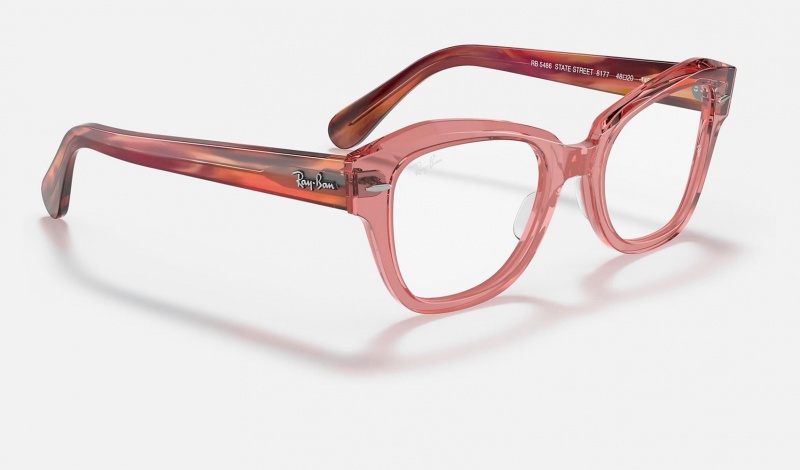 Ray Ban State Street Optics Women's Eyeglasses Pink | 05678-XJBD