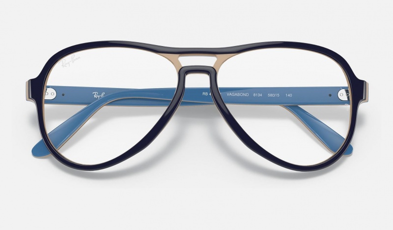 Ray Ban Vagabond Optics Men's Eyeglasses Blue | 19473-KMVC