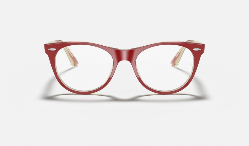 Ray Ban Wayfarer Ii Optics Men's Eyeglasses Red | 97260-IEGP