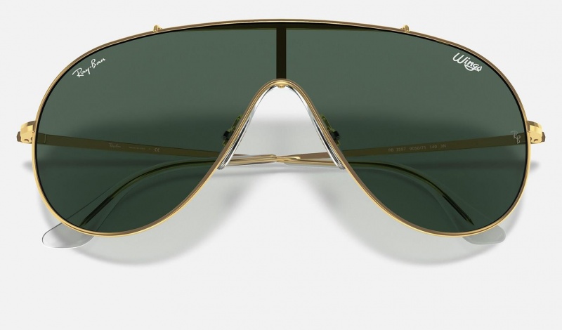 Ray Ban Wings Men's Sunglasses Green | 80269-OYDB